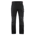 Blaklader 1422 4-Way Stretch Service Work Trousers Black / Red