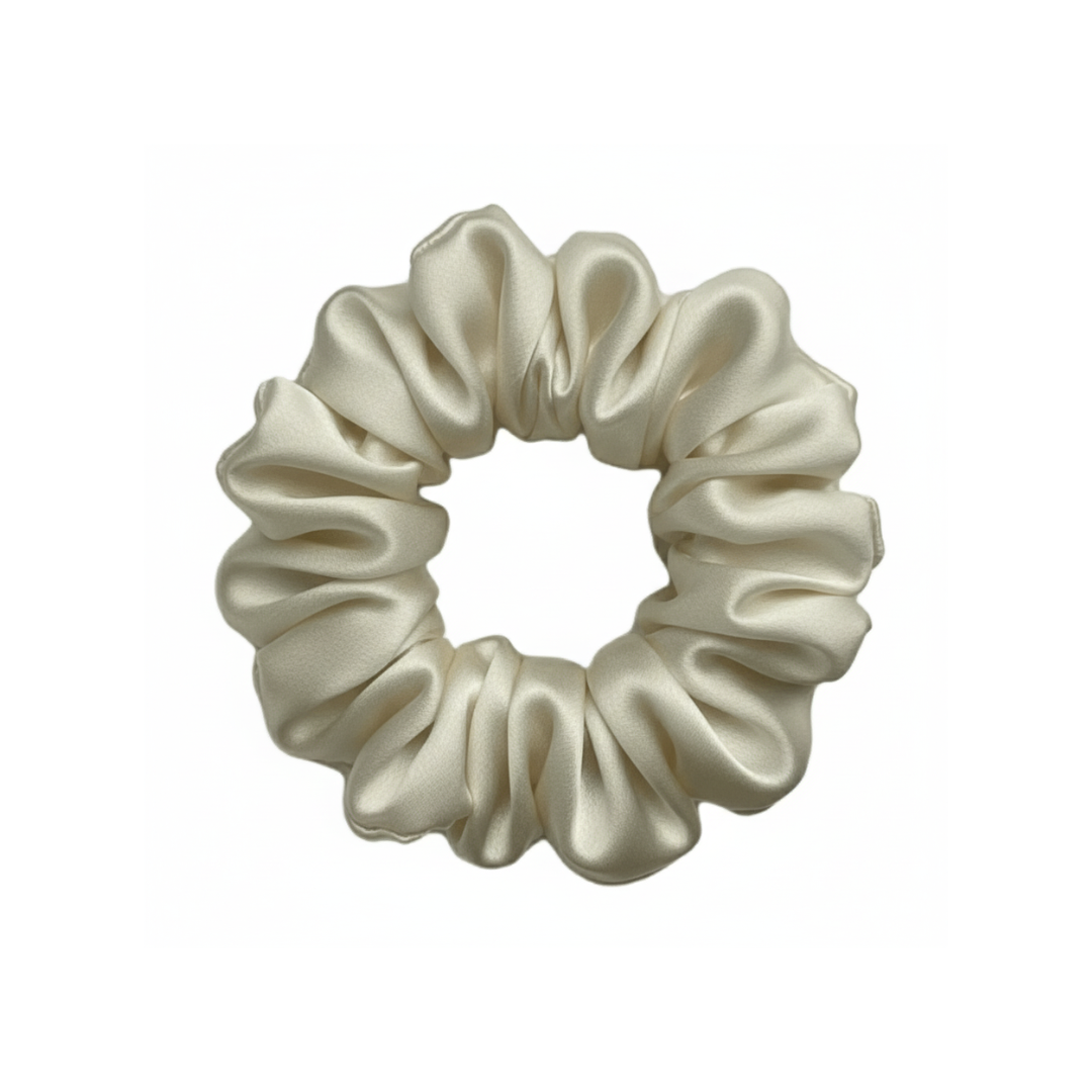Champagne Silk Scrunchie - Regular