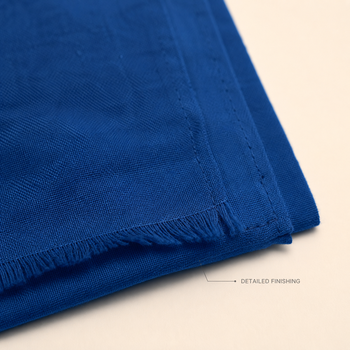 Classic Blue Wool Scarf Soft Winter Warm Fringed Shawl Wrap