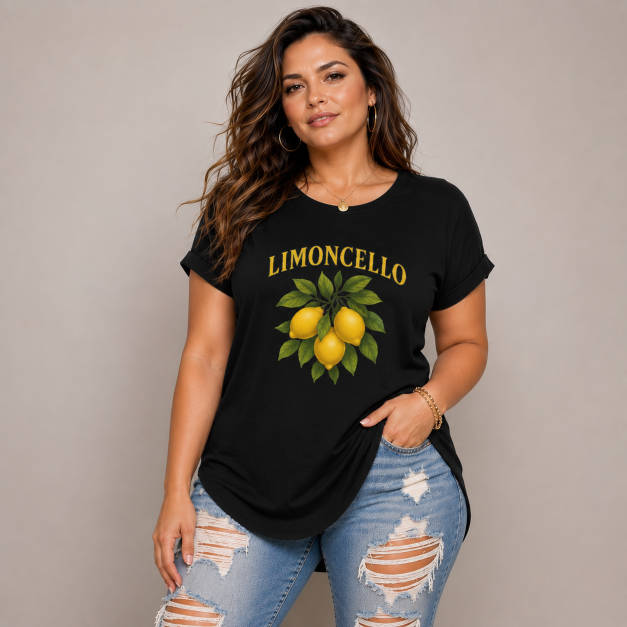 Limoncello Dipped Hem T-Shirt