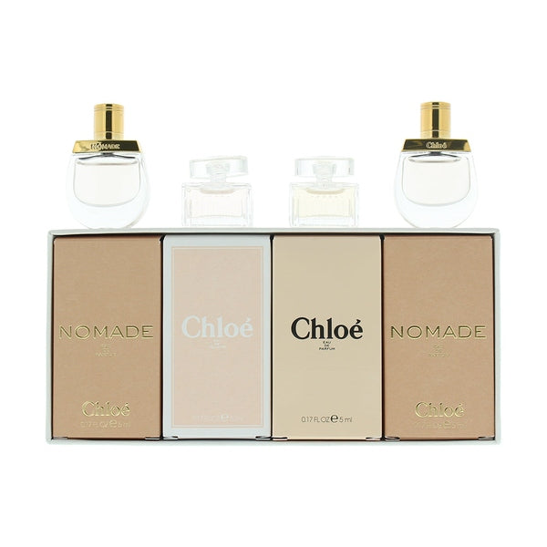 Chloé Le Parfums Gift Set 4 Pieces (2 x 5ml Nomade EDP + 1 x 5ml Chloe EDP + 1 x 5ml Chloe EDT)