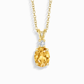 Citrine Pendant Necklace in 18k Gold Vermeil