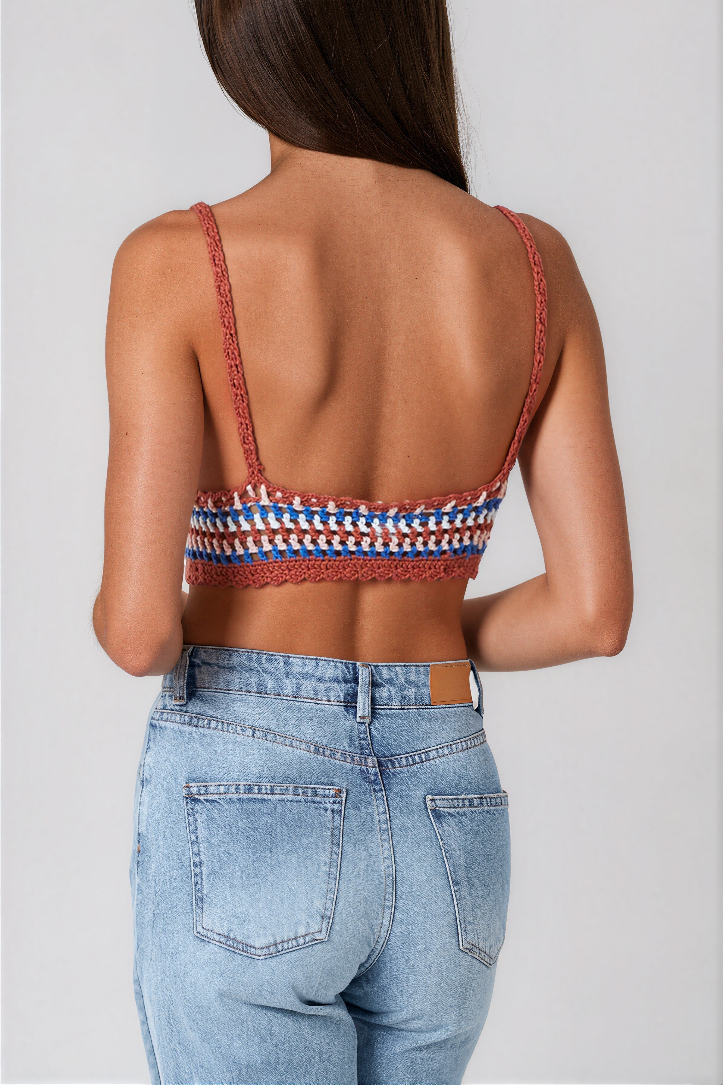 Brown Crochet Bralette Top
