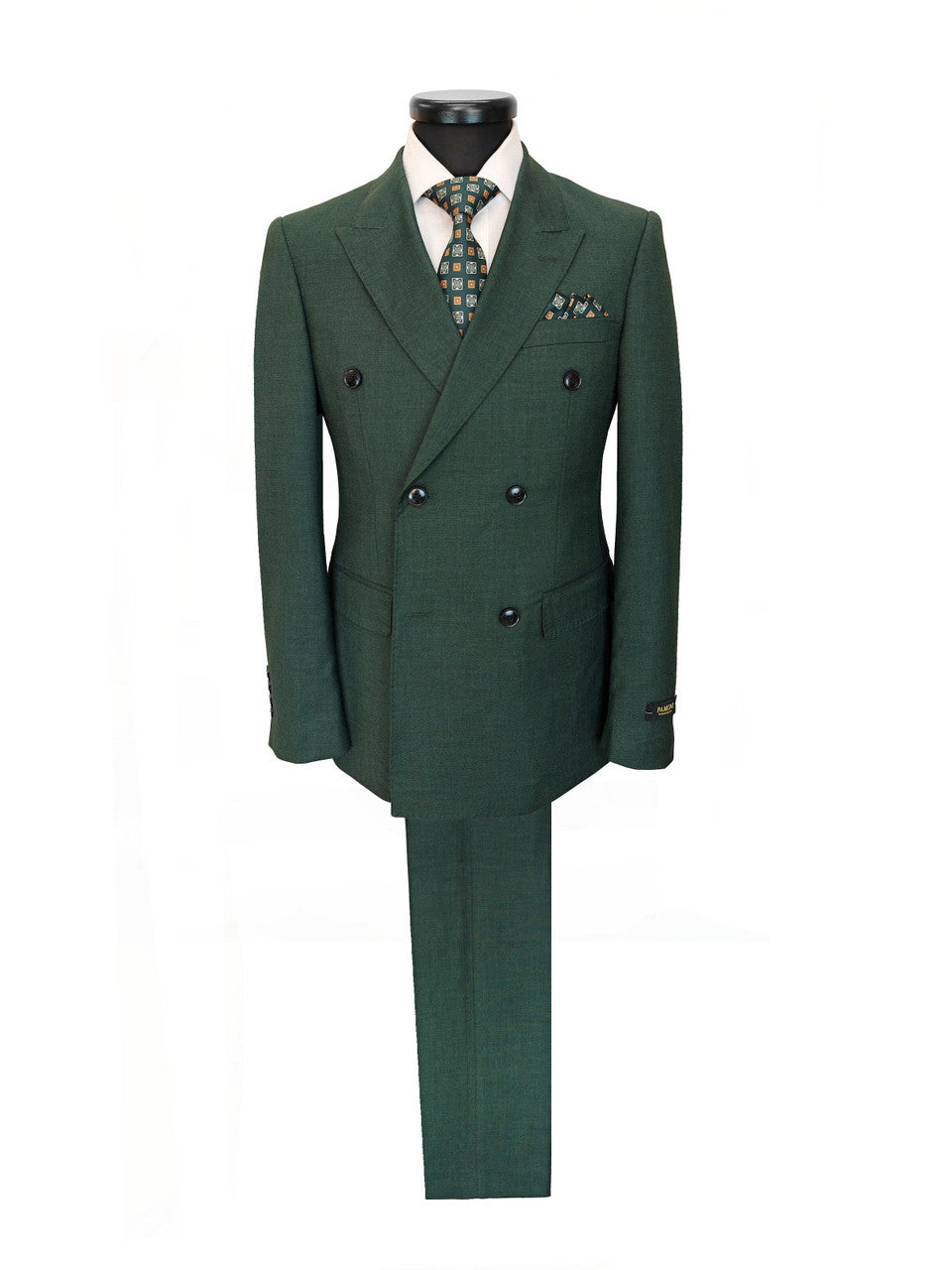 Green Double-Breasted Suit