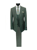 Men’s Sage Green 3-Piece Slim Fit Suit