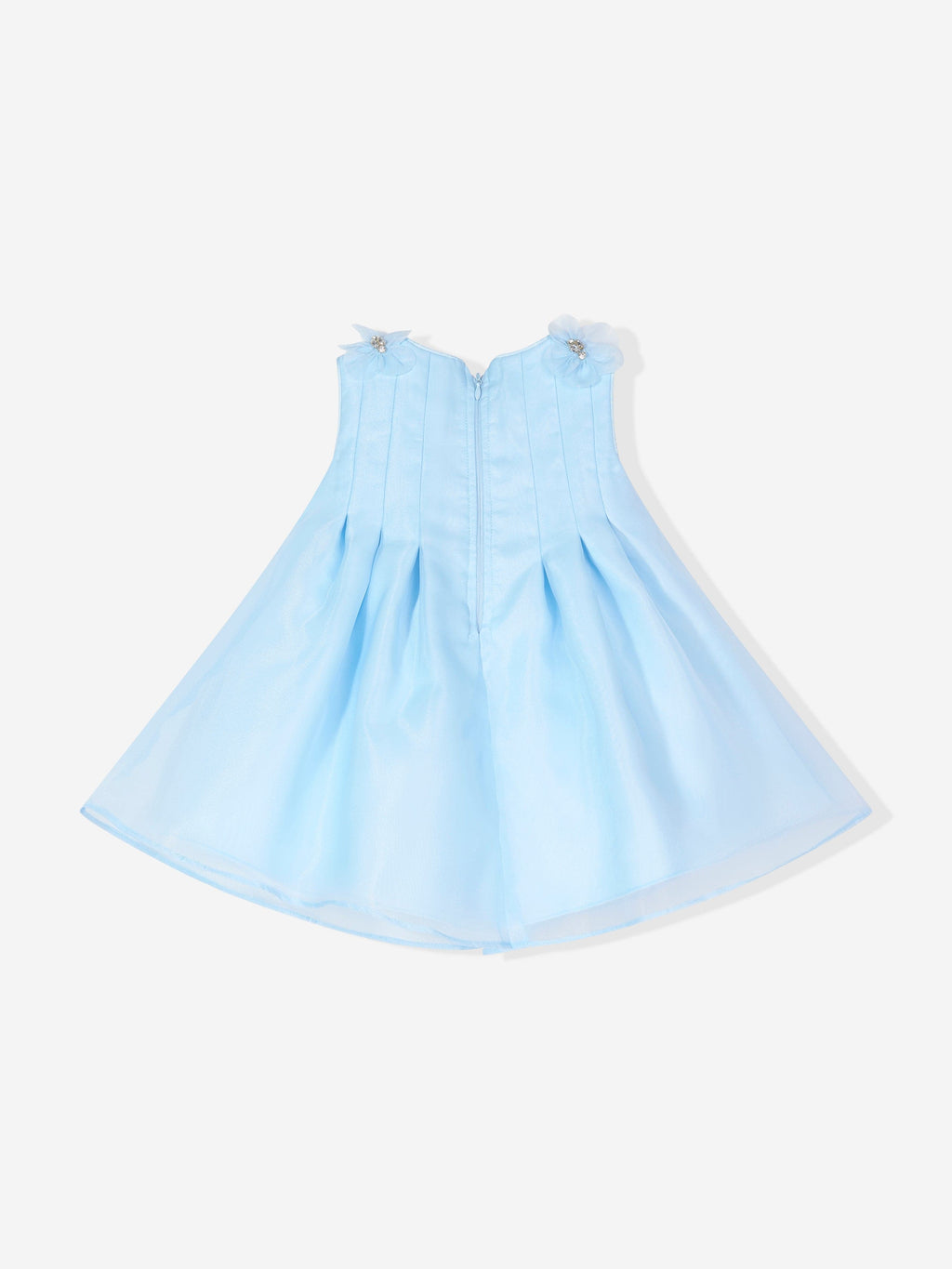 DRESS & Fleur Baby Girls Occasion Dress with Headband in Blue