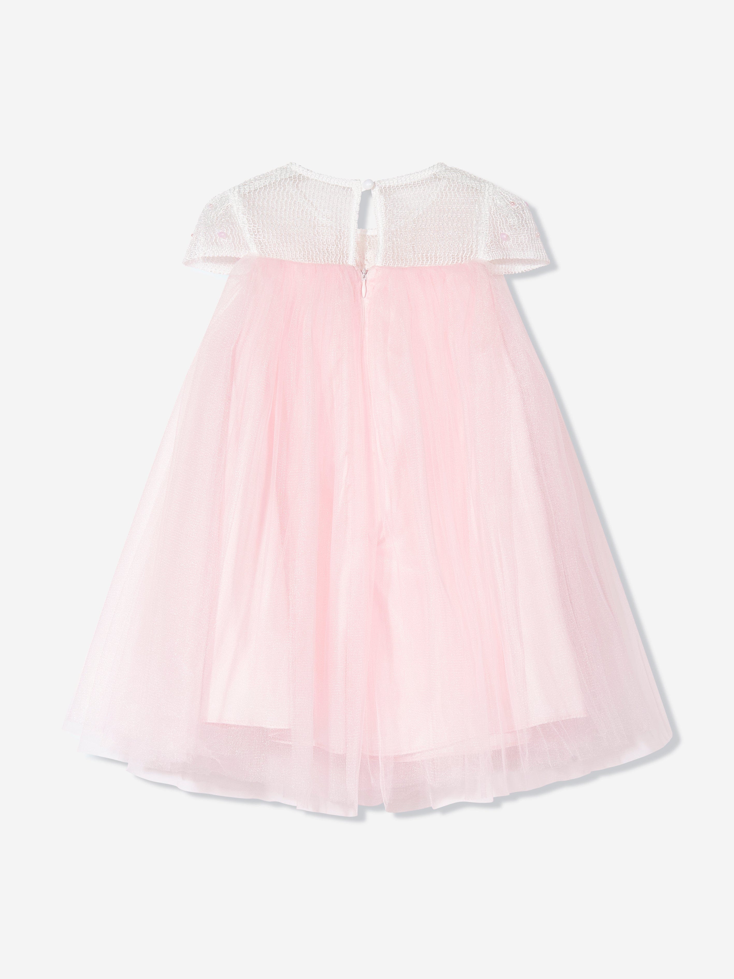 DRESS & Fleur Girls Flower Occasion Dress with Headband in Pink