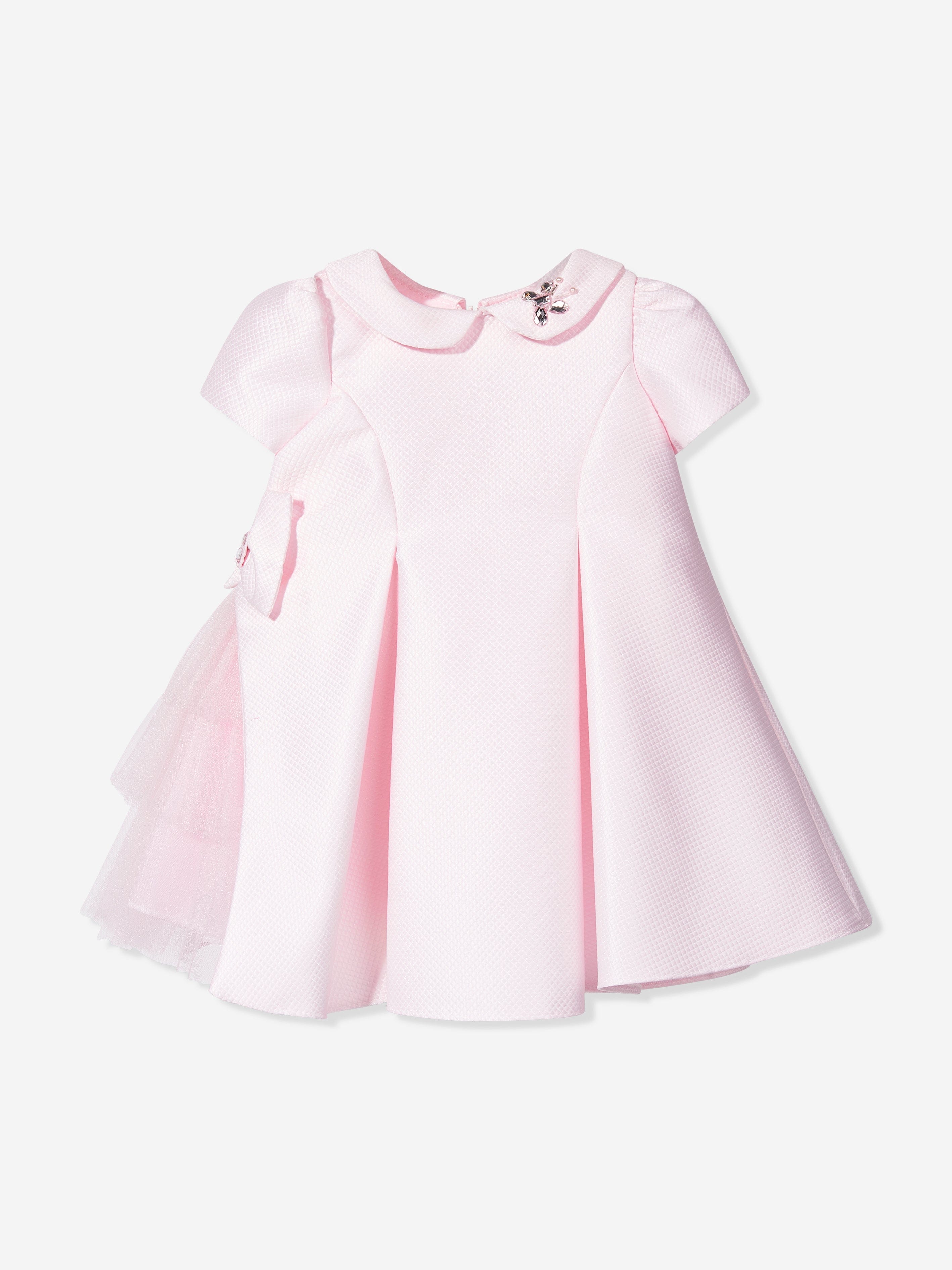 DRESS & Fleur Baby Girls Occasion Dress with Headband in Pink