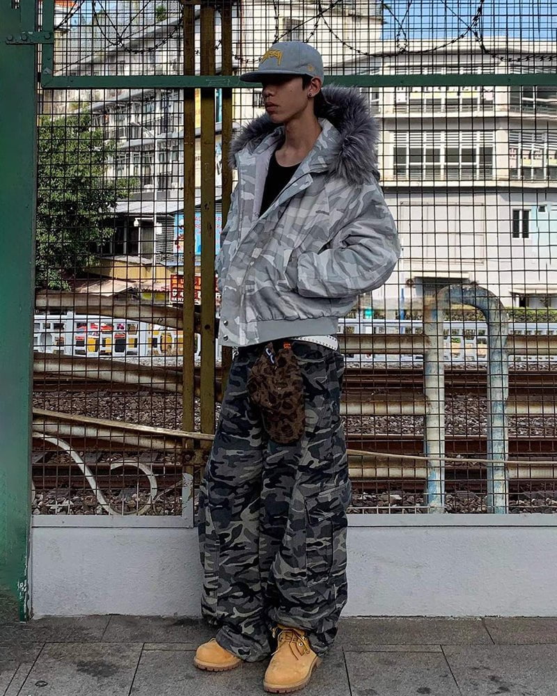 Camouflage Cargo Baggy Jeans