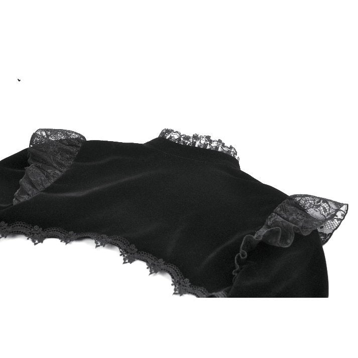 Dark in Love Erzebeth Gothic Bolero Shrug - Black Lace Victorian Bell Sleeve