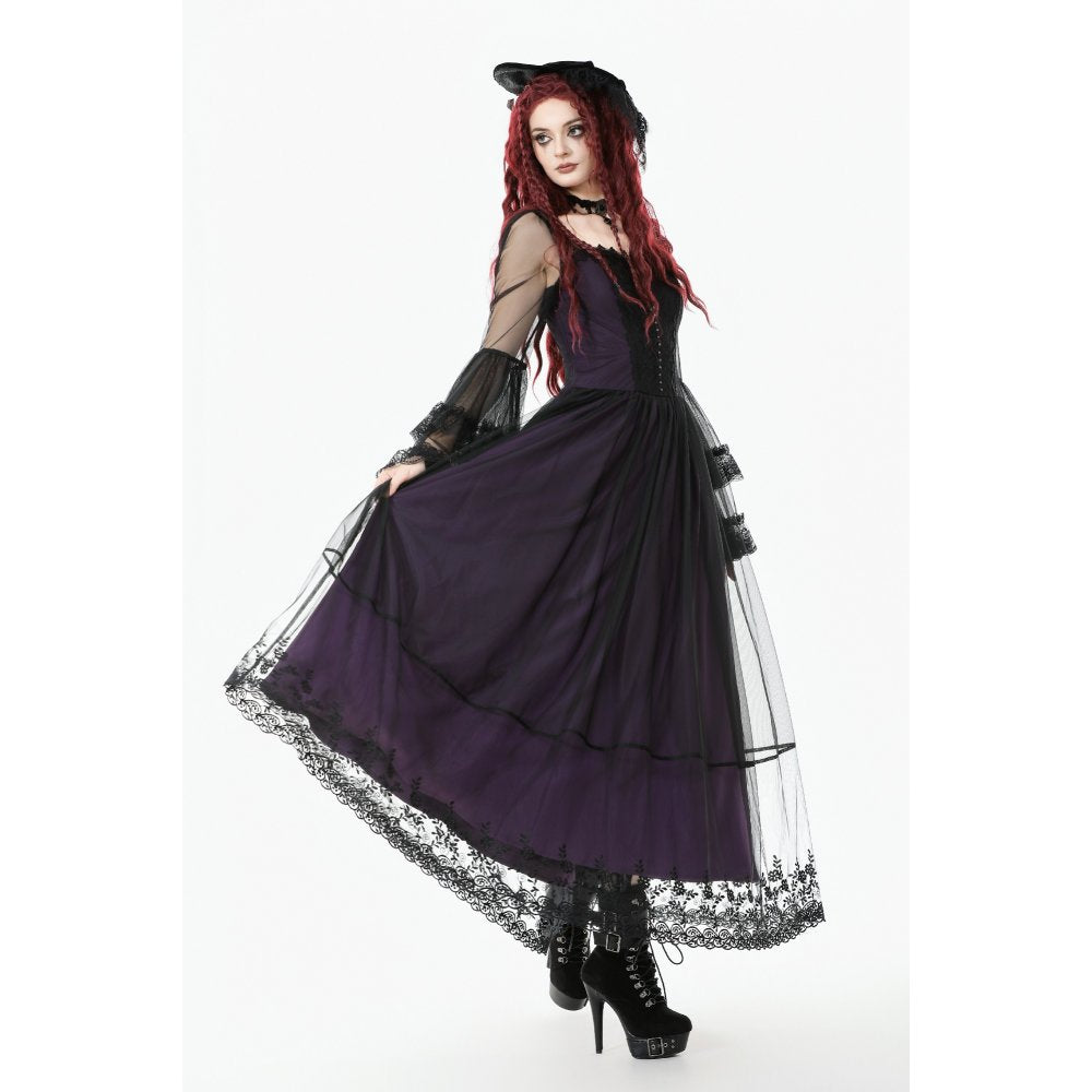 Dark in Love Lilith Bell Sleeve Gothic Maxi Dress