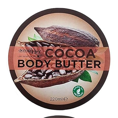 Derma V10 Innovations Cocoa Body Butter | Intense Hydration for Dry & Dull Skin | 220ml/7.44 oz