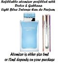 Dolce and Gabbana LIGHT BLUE EAU INTENSE samples perfume spray