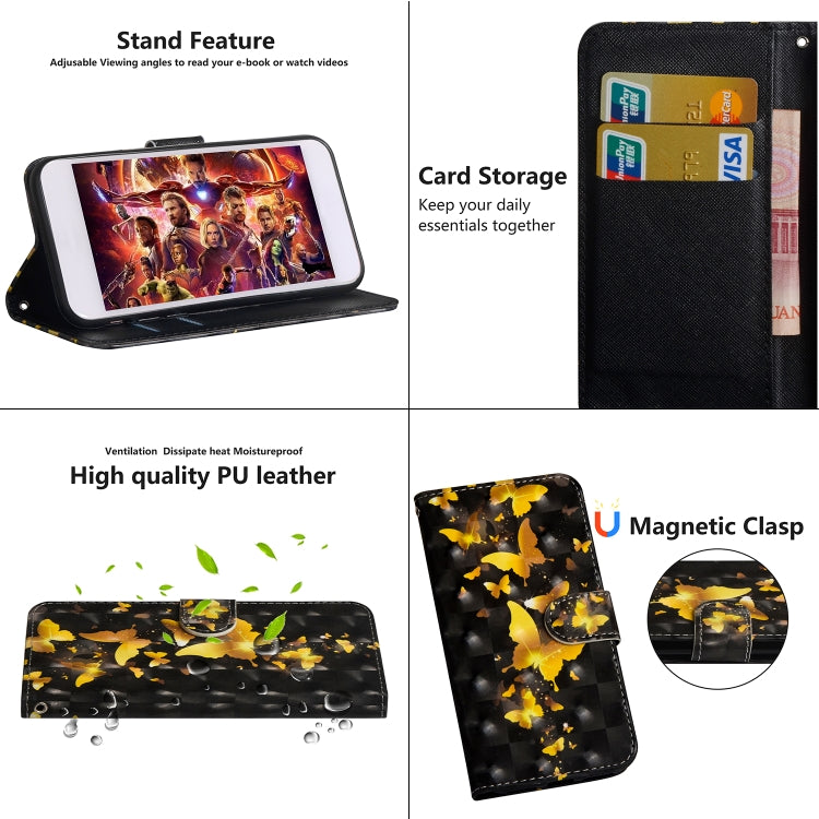 3D Painting Pattern Horizontal Flip TPU + PU Leather Case with Holder & Card Slots & Wallet, For iPhone 8 Plus, For iPhone XS / X
