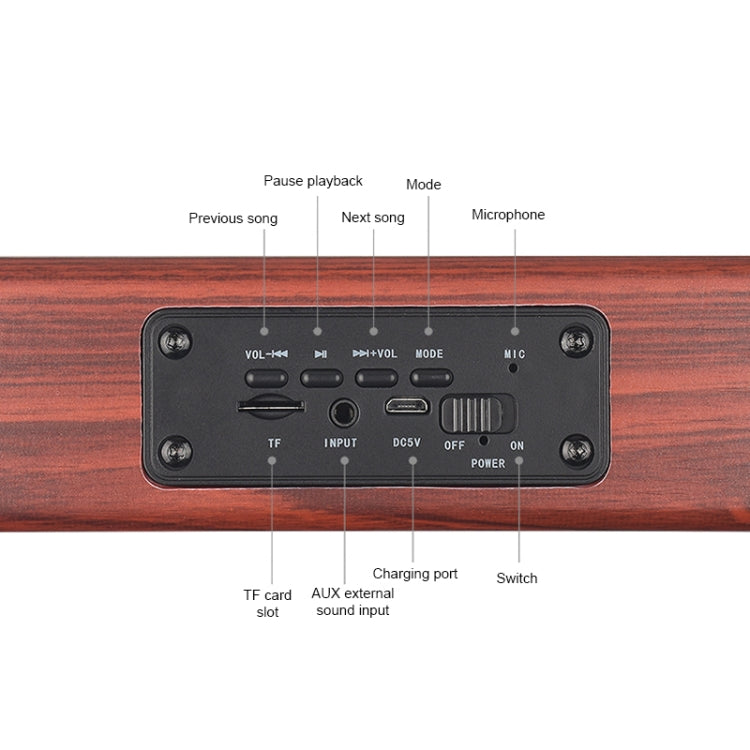 D10 Bluetooth 4.2 Portable Wooden Handheld Bluetooth Speaker, D10(Red Wood Texture)