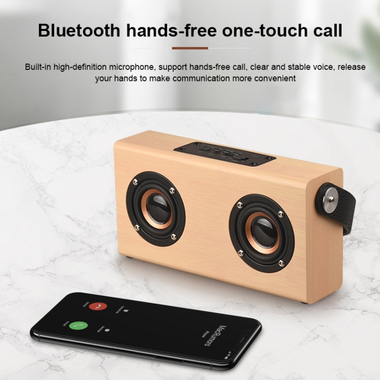 D10 Bluetooth 4.2 Portable Wooden Handheld Bluetooth Speaker, D10(Red Wood Texture)
