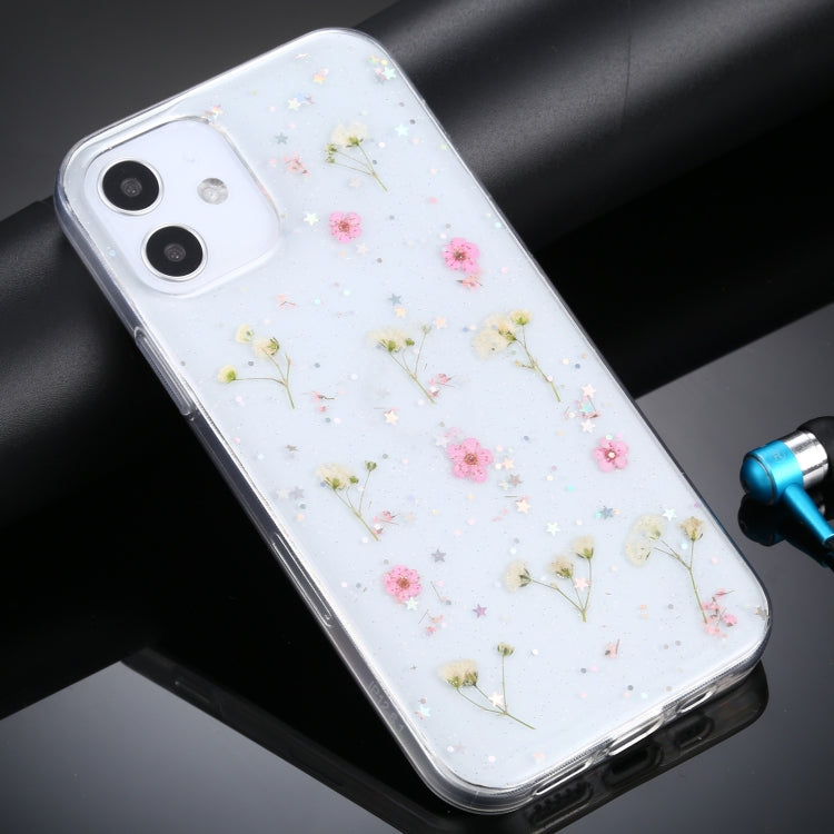 Gypsophila Flowers Pattern TPU Protective Case, For iPhone 11, For iPhone 11 Pro, For iPhone 11 Pro Max, For iPhone 12 mini