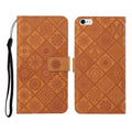 Ethnic Style Embossed Pattern Horizontal Flip Leather Case with Holder & Card Slots & Wallet & Lanyard, For iPhone 6, For iPhone 6 Plus, For iPhone 8 Plus / 7 Plus