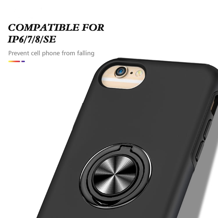 PC + TPU Shockproof Magnetic Protective Case with Invisible Ring Holder, For iPhone 6, For iPhone 6 Plus, For iPhone SE 2022 / SE 2020 / 8 / 7, For iPhone 8 Plus / 7 Plus