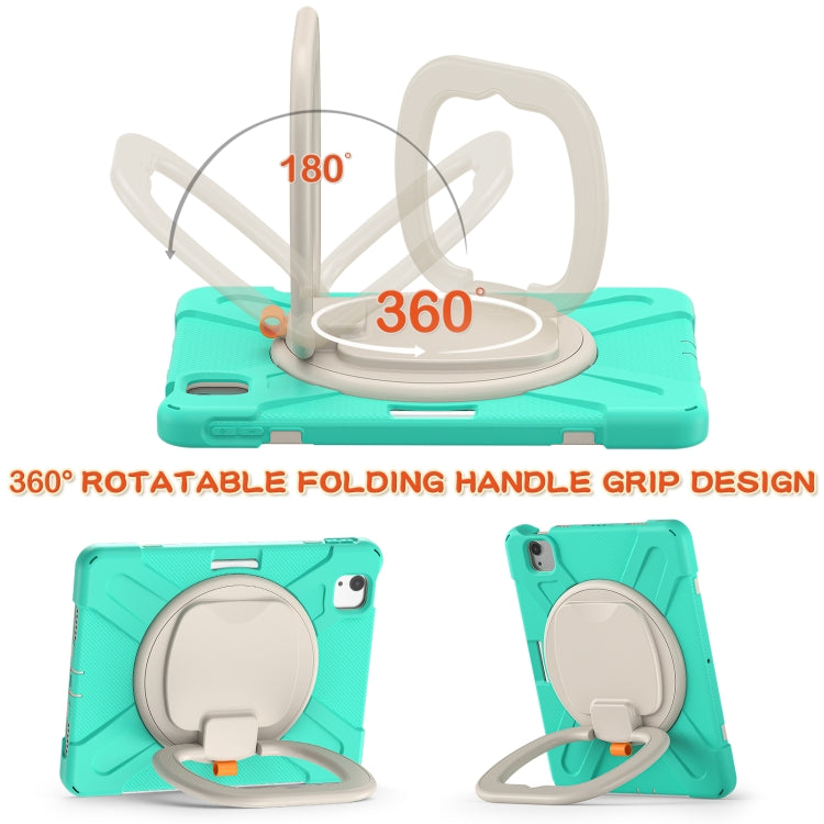 Silicone + PC Protective Case with Holder & Shoulder Strap, For iPad Air 2022 / 2020 10.9