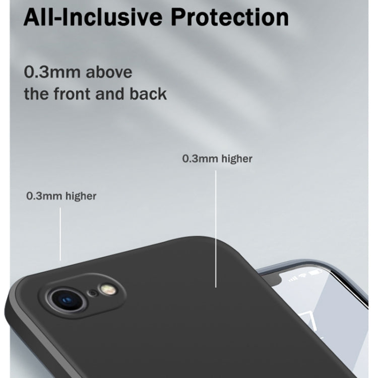 Solid Color silicone Straight Edge Dropproof Full Coverage Protective Case, For iPhone SE 2022 / SE 2020 / 8 / 7, For iPhone 8 Plus / 7 Plus