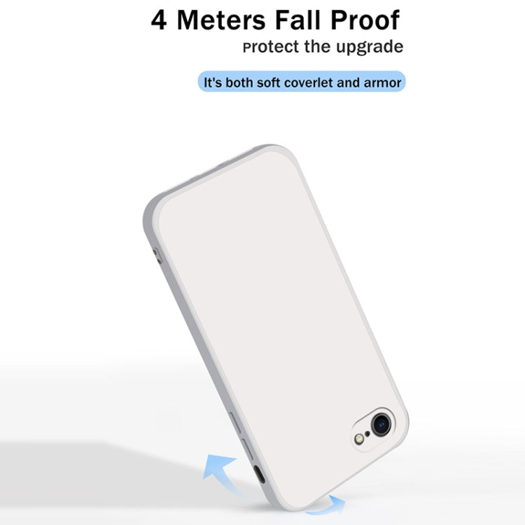 Solid Color silicone Straight Edge Dropproof Full Coverage Protective Case, For iPhone SE 2022 / SE 2020 / 8 / 7, For iPhone 8 Plus / 7 Plus