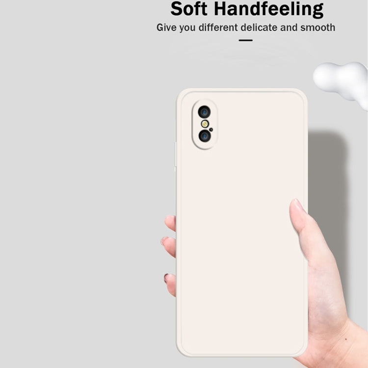Solid Color silicone Straight Edge Dropproof Full Coverage Protective Case, For iPhone XS Max, For iPhone 11
