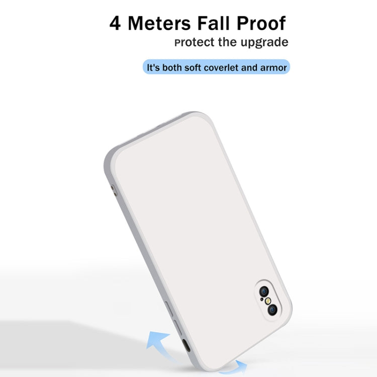 Solid Color silicone Straight Edge Dropproof Full Coverage Protective Case, For iPhone XS Max, For iPhone 11