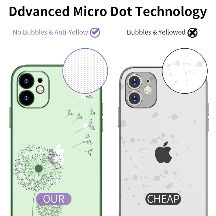 Ultra-thin Electroplating Dandelion Pattern Protective Case, For iPhone 12 Pro Max, For iPhone 12 Pro, For iPhone 12