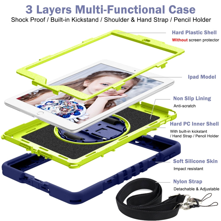 360° Shockproof Tablet Case with Holder, Hand Grip & Shoulder Strap