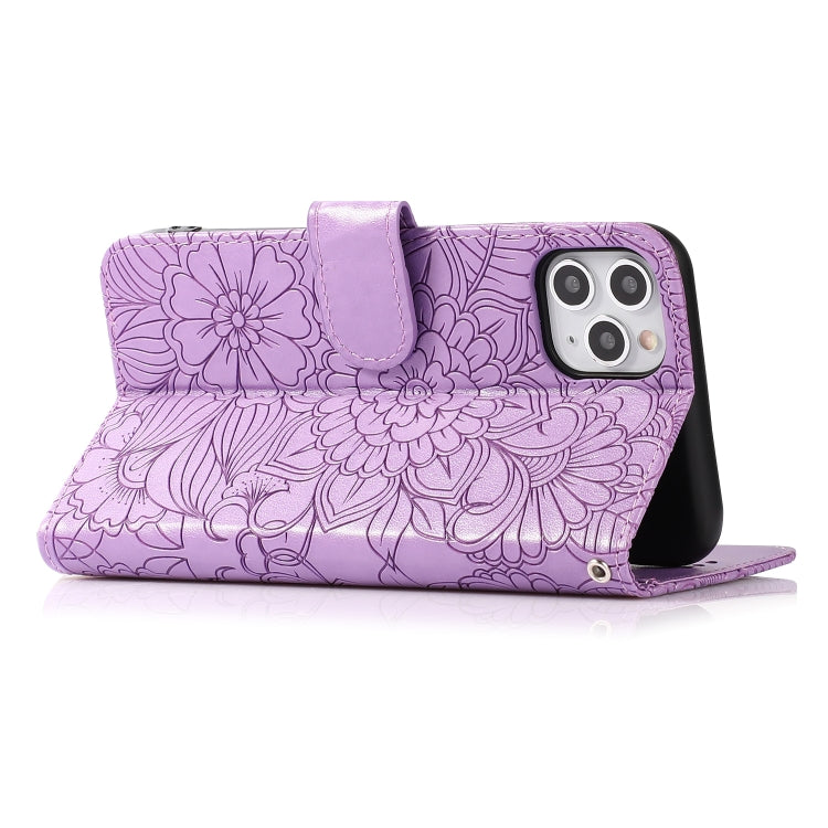 Skin Feel Embossed Sunflower Horizontal Flip Leather Case with Holder & Card Slots & Wallet & Lanyard, For iPhone 11 Pro Max, For iPhone 11 Pro, For iPhone 11, For iPhone XR
