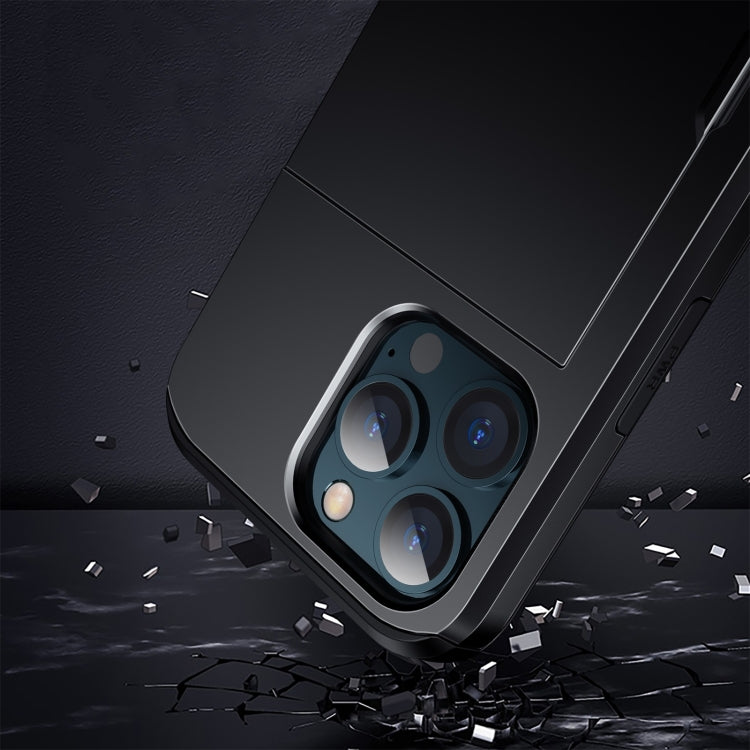 Shockproof Armor Protective Case with Slide Card Slot, For iPhone 13 Pro, For iPhone 13 Pro Max