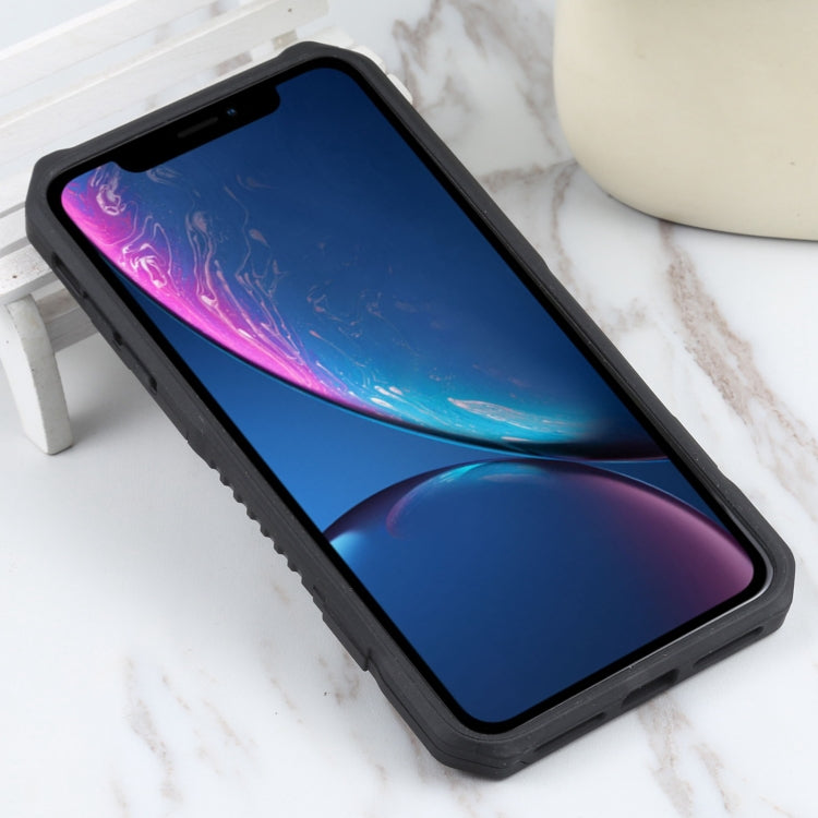 Vanguard Warrior All Inclusive Double-color Shockproof TPU + PC Protective Case with Holder, For iPhone XR