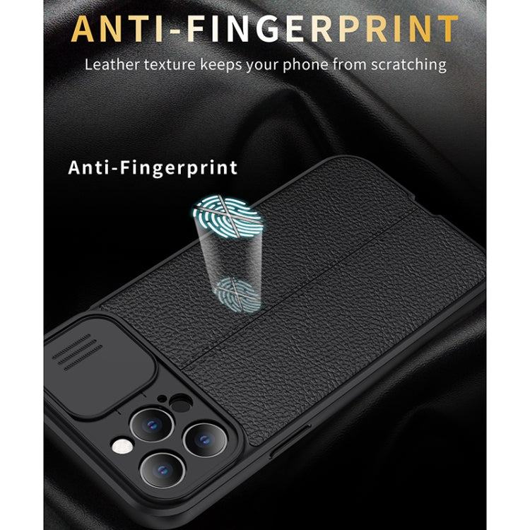 Litchi Texture Sliding Camshield TPU Protective Case, For iPhone 11, For iPhone 11 Pro, For iPhone 11 Pro Max, For iPhone 12 mini, For iPhone 12, For iPhone 12 Pro, For iPhone 12 Pro Max