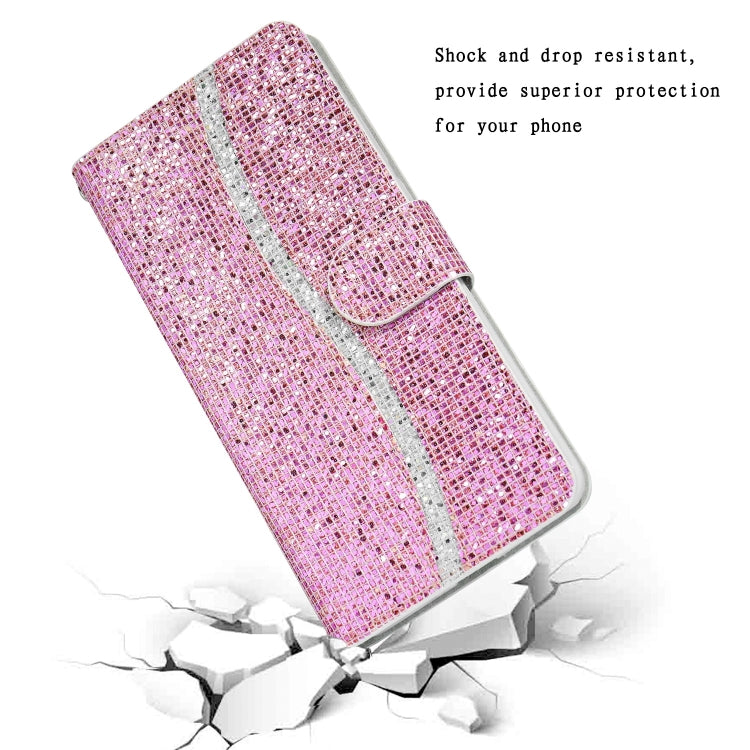 Glitter Powder Horizontal Flip Leather Case with Card Slots & Holder & Lanyard, For iPhone 13 mini, For iPhone 13, For iPhone 13 Pro, For iPhone 13 Pro Max