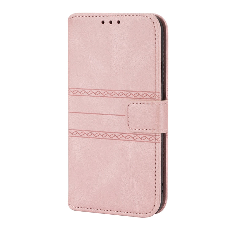 Embossed Striped Magnetic Buckle PU + TPU Horizontal Flip Leather Case with Holder & Card Slot & Wallet & Photo Frame & Sling, For iPhone 11 Pro Max, For iPhone XS / X, For iPhone XS Max, For iPhone XR