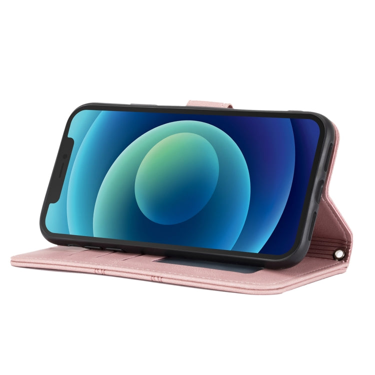 Embossed Striped Magnetic Buckle PU + TPU Horizontal Flip Leather Case with Holder & Card Slot & Wallet & Photo Frame & Sling, For iPhone 11 Pro Max, For iPhone XS / X, For iPhone XS Max, For iPhone XR