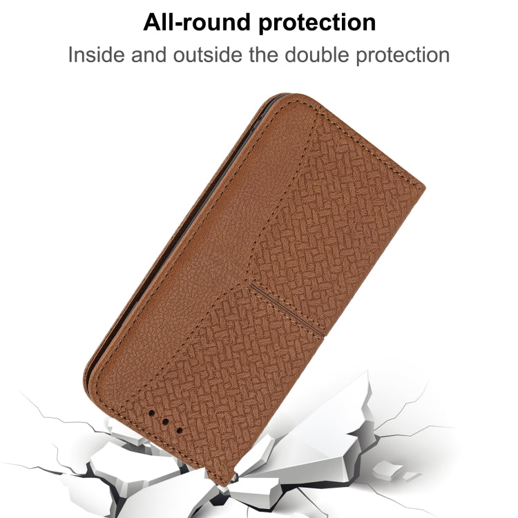 Woven Texture Stitching Magnetic Horizontal Flip PU Leather Case with Holder & Card Slots & Wallet & Lanyard, For iPhone 12 / 12 Pro, For iPhone 12 Pro Max, For iPhone 13 mini, For iPhone 13