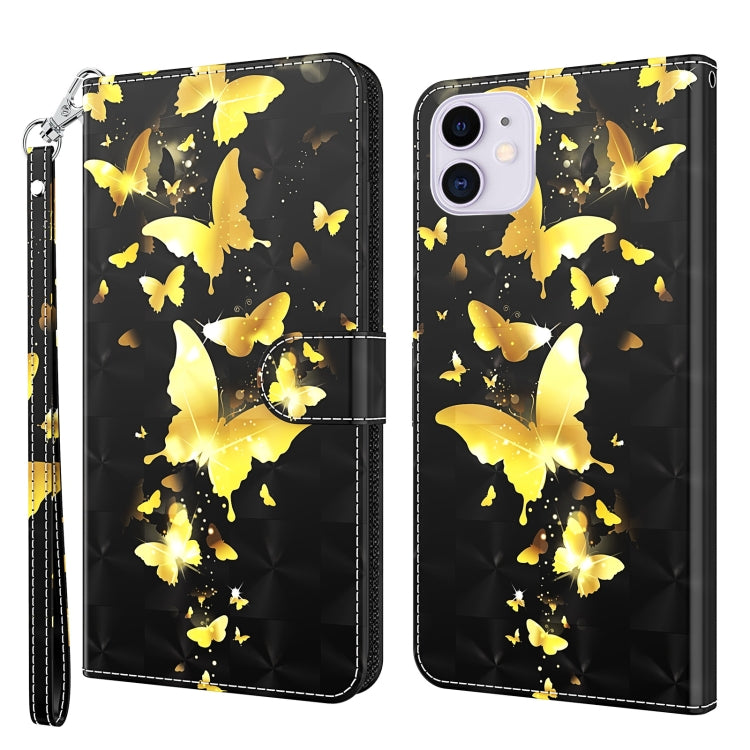3D Painting Pattern Horizontal Flip TPU + PU Leather Case with Holder & Card Slots & Wallet, For iPhone 13 mini, For iPhone 13