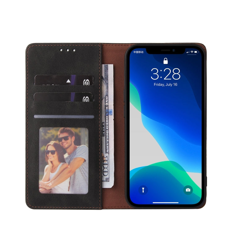 Simple Suction Closure Horizontal Flip Leather Case with Holder & Card Slot & Wallet, For iPhone 13 Pro Max, For iPhone 13 Pro, For iPhone 13, For iPhone 13 mini, For iPhone 12 Pro Max, For iPhone 12 / 12 Pro