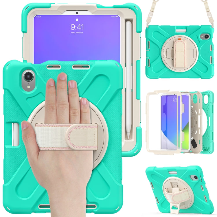 iPad mini 6 / mini 2024 Silicone Hybrid Protective Case with Grip & Shoulder Strap