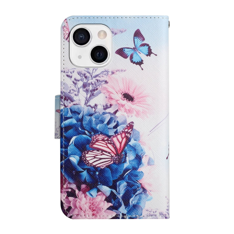Painted Pattern Horizontal Flip Leather Case with Holder & Card Slot & Wallet, For iPhone 13 mini