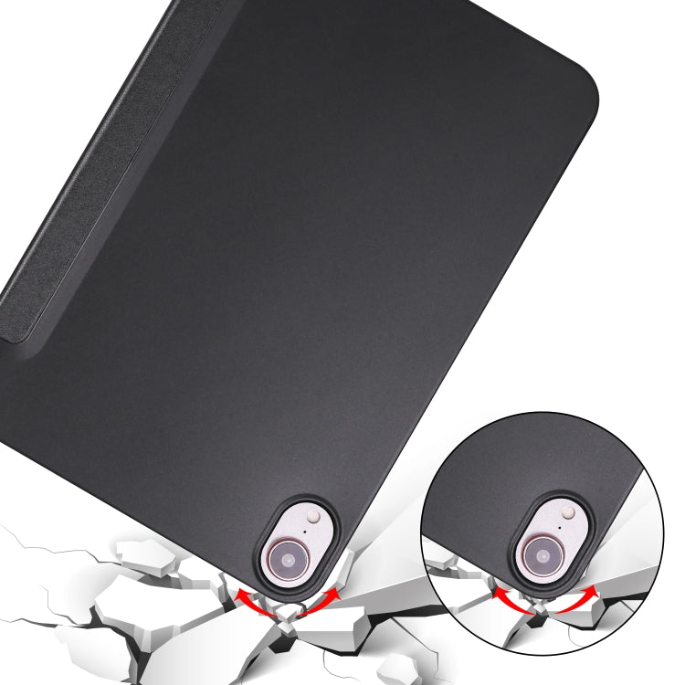 Honeycomb TPU Leather Tablet Case with 3-Folding Holder, For iPad mini 6 / mini 2024