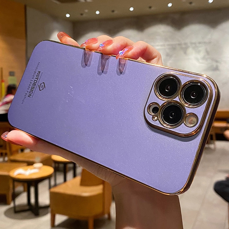 Electroplating Metal Frame Precise Hole TPU Protective Case, For iPhone 13 Pro