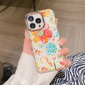 Glitter Powder Electroplating Flower Shockproof Phone Case, For iPhone 13, For iPhone 13 Pro, For iPhone 13 Pro Max