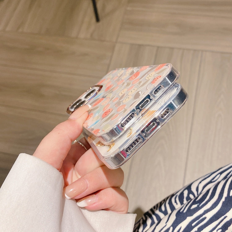 Glitter Powder Electroplating Flower Shockproof Phone Case, For iPhone 12 / 12 Pro, For iPhone 12 Pro Max, For iPhone 11
