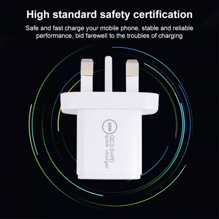 20WACB 20W QC3.0 + PD Quick Charger, AU Plug, EU Plug, US Plug