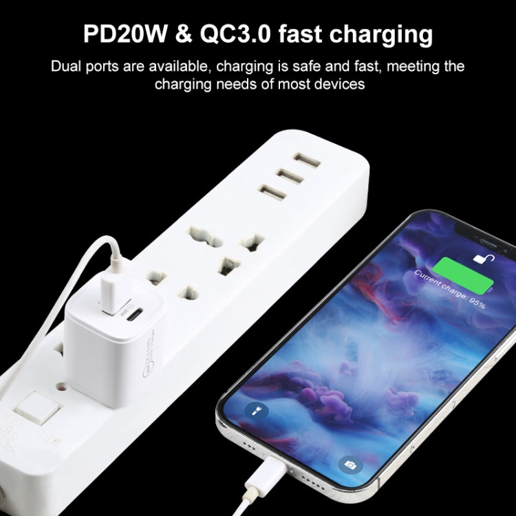 20WACB 20W QC3.0 + PD Quick Charger, AU Plug, EU Plug, US Plug