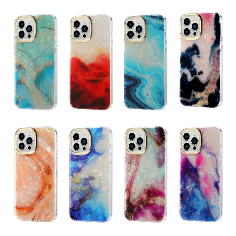 Electroplating Shell Texture Marble Phone Case, For iPhone 13, For iPhone 13 Pro, For iPhone 13 Pro Max