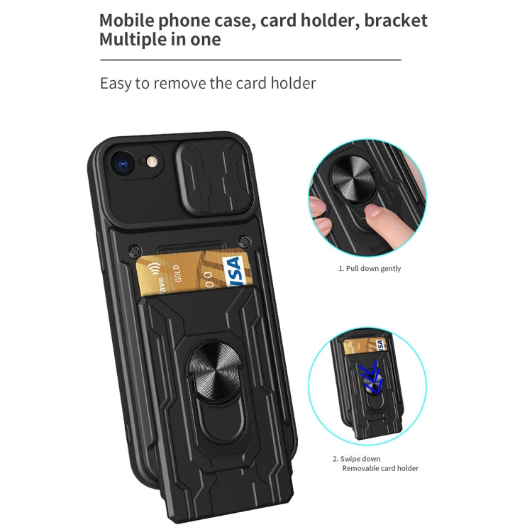Sliding Camshield Card Phone Case, For iPhone 7 / 8 / SE 2022 / SE 2020, For iPhone 7 Plus / 8 Plus